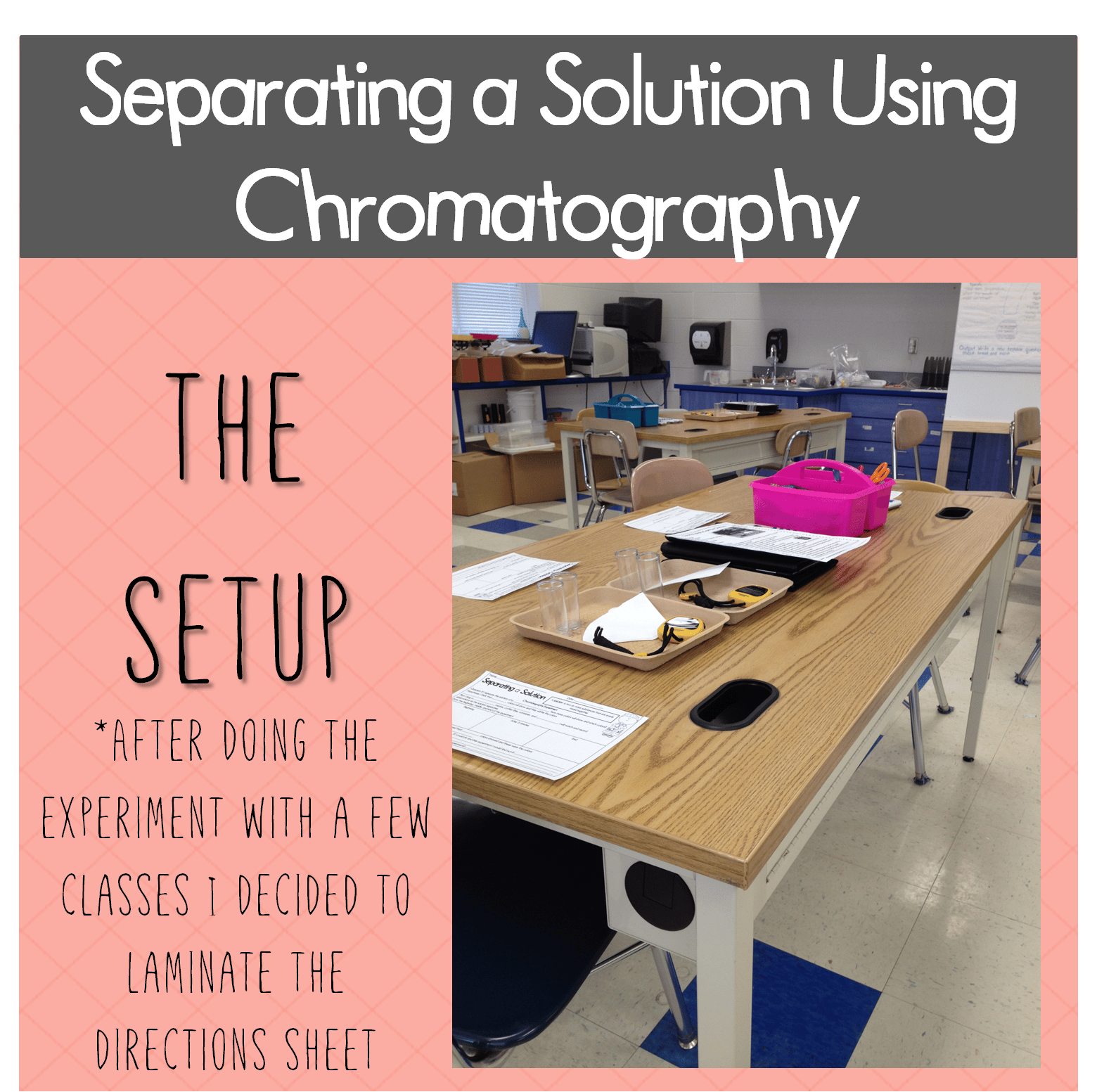 My students absolutely loved this experiment on Separating a Solution with Chromatography! The worksheets walk them through the steps so at the end we had to write conclusions. We had a bit of time left so I let several students share what they wrote and show their stopmotion videos. It was a hit!