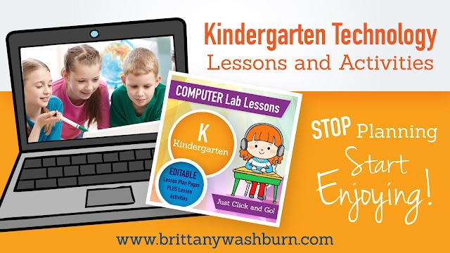 Kindergarten technology lesson plans and activities for the entire school year that will make a great supplement to your technology curriculum. These lesson plans and activities will save you so much time coming up with what to do during your computer lab time. Ideal for a technology teacher or a kindergarten teacher with mandatory lab time. All of the work is done for you!