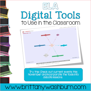 ELA Digital Tools to Use in the Classroom with Ideas for November