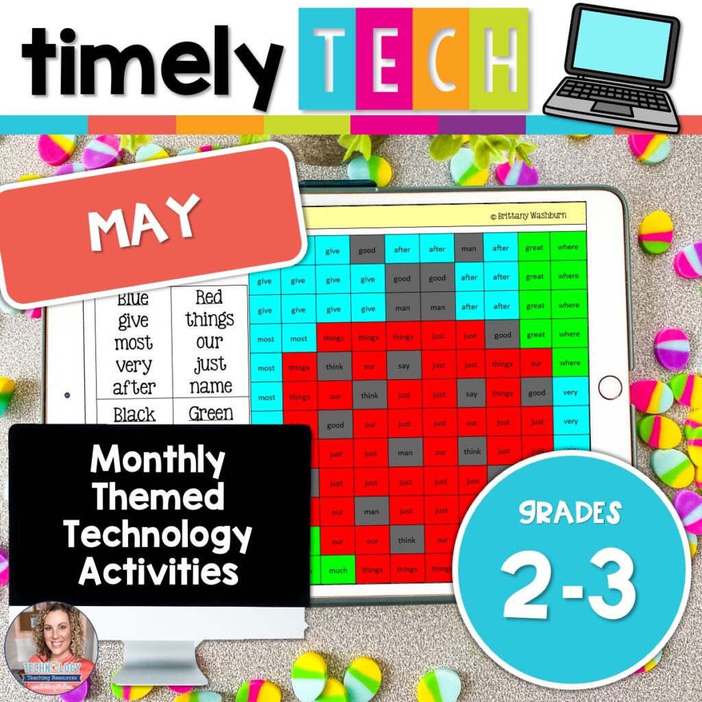 Grades 2-3 Timely Tech: May Themed Computer Lab Lessons