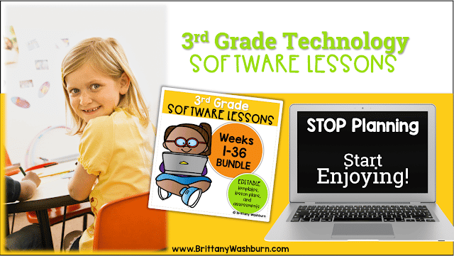 These Spiral Review technology lessons for 3rd grade teach presentation, word processing, and spreadsheet software over 12 sessions. These will make a great addition to your technology curriculum for the computer lab. The skills build on each other throughout this unit so it is important to do the lessons in order. Each set of 12 weeks are all on the same topic, so students can take a deep dive into the content and the tech skills.