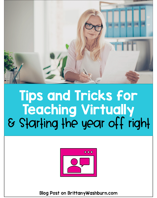 Teaching virtually might make you feel like a first year teacher all over again. My goal with putting this blog post together is to leave you feeling empowered! I want you to know that all of your teaching strategies can still be used, just in a new way. Hopefully these tips and tricks give you a place to focus your efforts and a vision of what is possible.