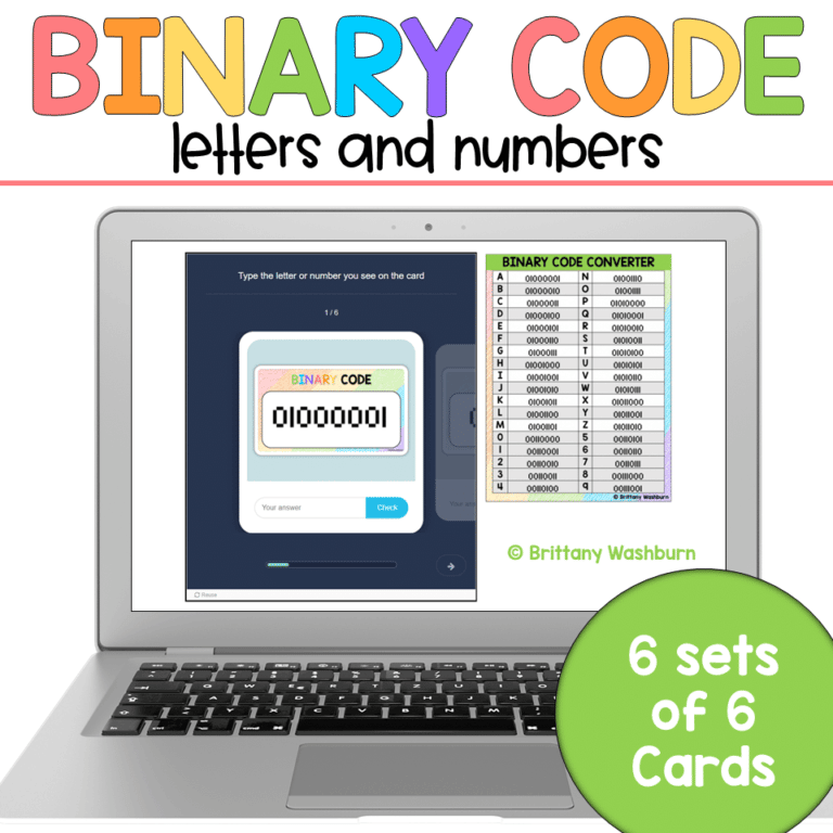 Binary Code Letters and Numbers