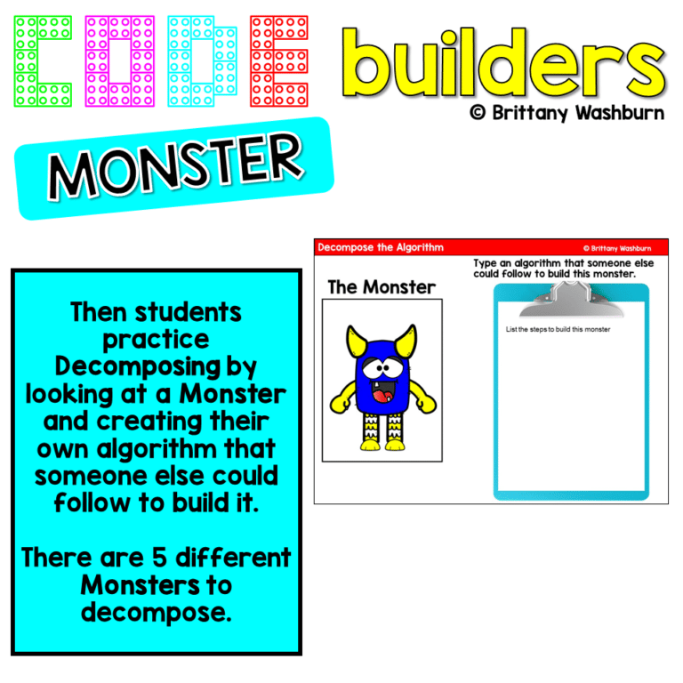 Monsters Code Builders Digital Activities