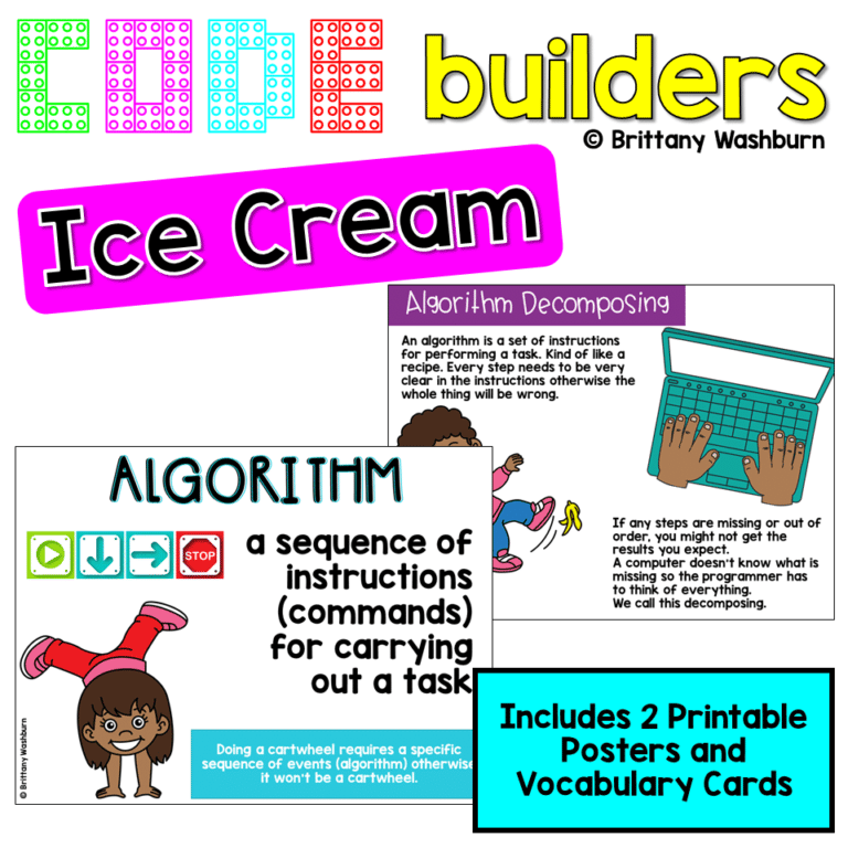 Ice Cream Code Builders - Algorithm and Decomposing Digital Activities