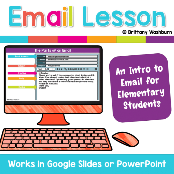 lesson plan writing email