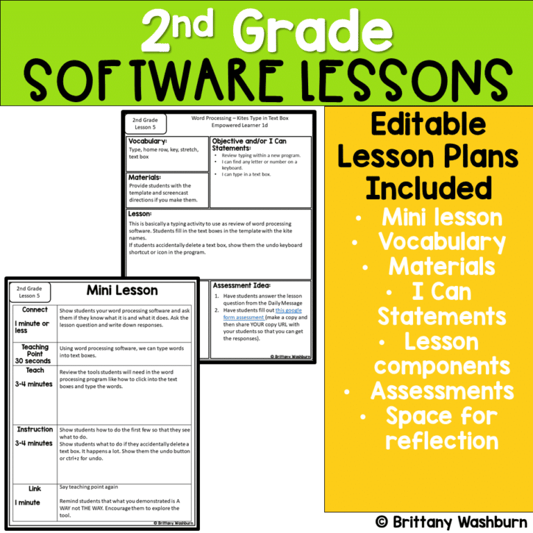 2nd Grade Software Lessons Weeks 1-12 | Computer Lab