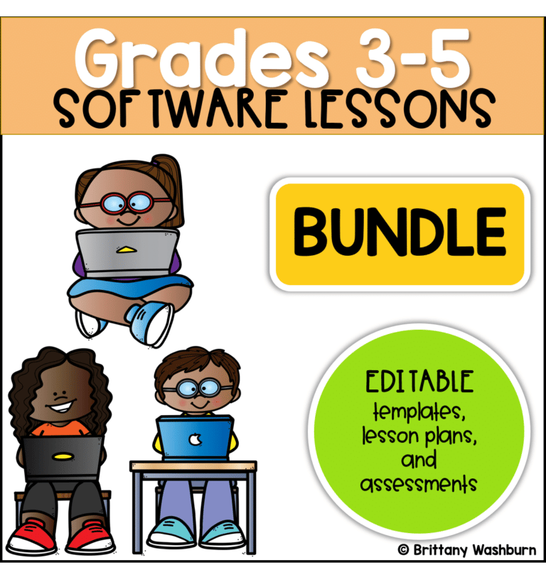 Software Technology Lessons Bundle for Grades 1-5
