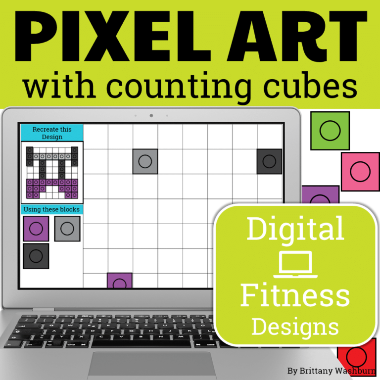 Fitness Theme Digital Pixel Art