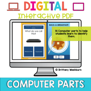 Computer Parts Breakfast Theme Interactive PDF