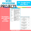 Google Docs and Word Processing Projects