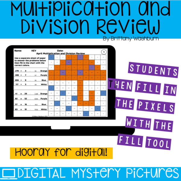 April DIGITAL Mystery Pictures for Multiplication and Division (3) April DIGITAL Mystery Pictures for Multiplication and Division (3)