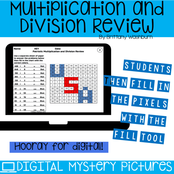 Patriotic Digital Mystery Pictures for Multiplication and Division Practice (3) Patriotic Digital Mystery Pictures for Multiplication and Division Practice (3)