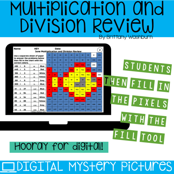 June Digital Mystery Pictures for Multiplication and Division Practice (3) June Digital Mystery Pictures for Multiplication and Division Practice (3)