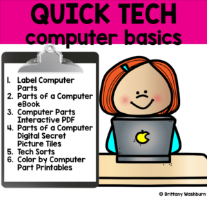 Computer Basics Activities Quick Tech Kindergarten