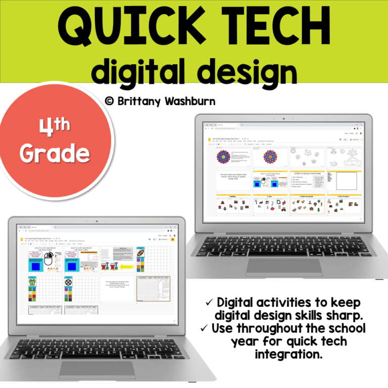 Digital Design Activities Quick Tech 4th Grade