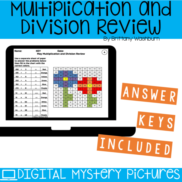 May Digital Mystery Pictures for Multiplication and Division (4) May Digital Mystery Pictures for Multiplication and Division (4)