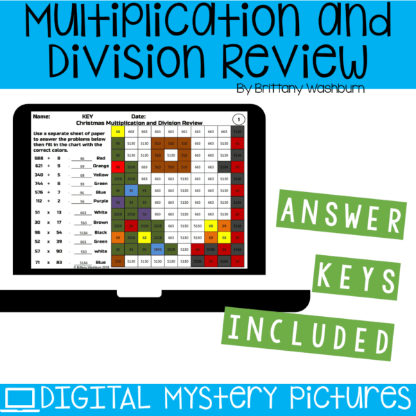 Christmas digital mystery pictures for multiplication and division practice (4) Christmas digital mystery pictures for multiplication and division practice (4)