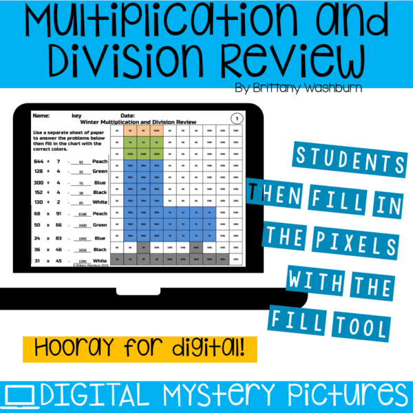 Winter DIGITAL Mystery Pictures for Multiplication and Division Review (3) Winter DIGITAL Mystery Pictures for Multiplication and Division Review (3)