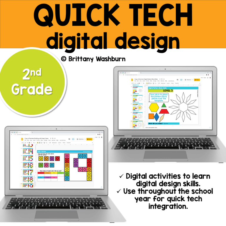 Digital Design Activities Quick Tech 2nd Grade