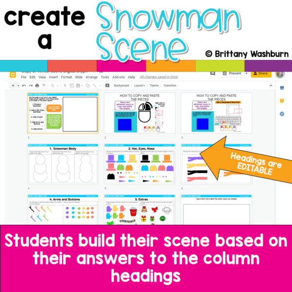 Winter Snowman Scene Digital Glyph (2) Winter Snowman Scene Digital Glyph (2)