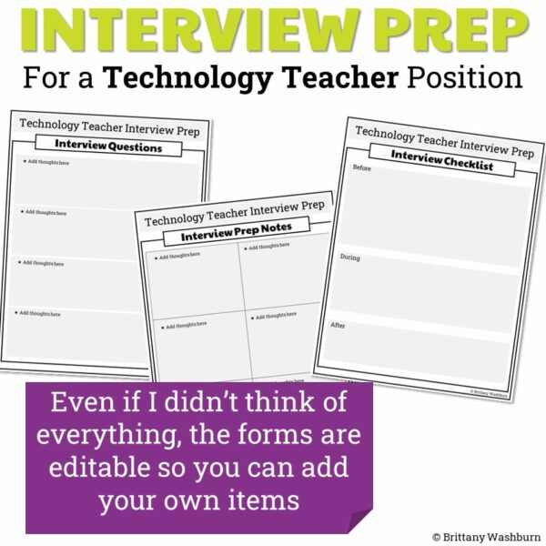 Technology Teacher Interview Prep (4) Technology Teacher Interview Prep (4)
