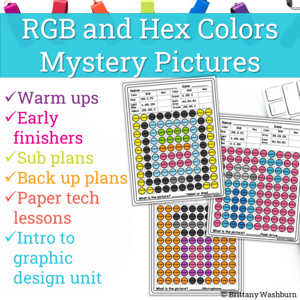 Technology Themed Mystery Pictures RGB and Hex (4) Technology Themed Mystery Pictures RGB and Hex (4)