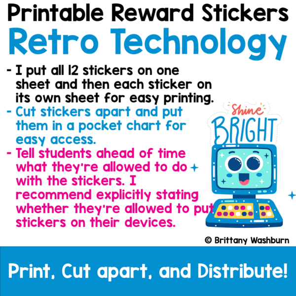 Retro Technology Reward Stickers (4) Retro Technology Reward Stickers (4)