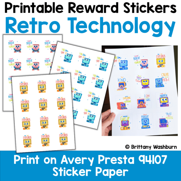 Retro Technology Reward Stickers (2) Retro Technology Reward Stickers (2)