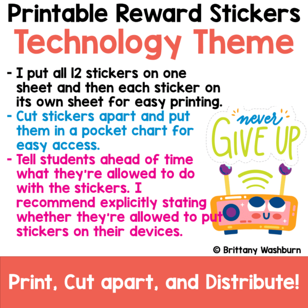 Technology Themed Printable Stickers (4) Technology Themed Printable Stickers (4)