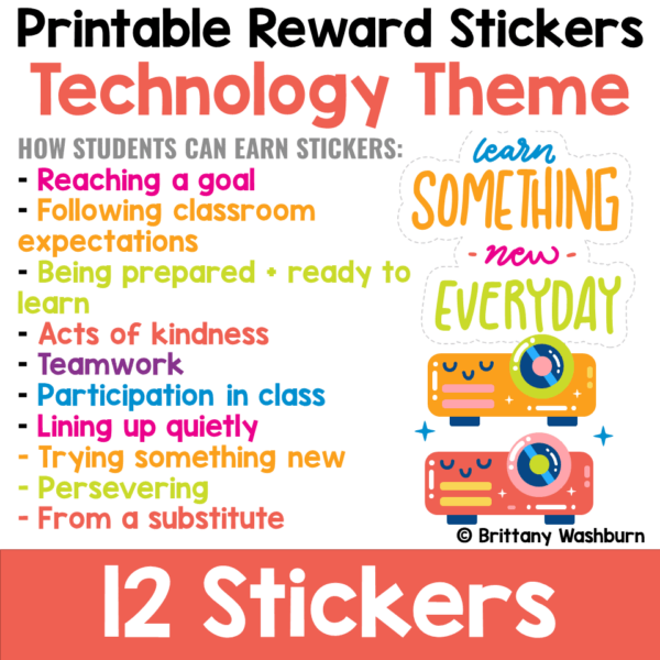 Technology Themed Printable Stickers (3) Technology Themed Printable Stickers (3)