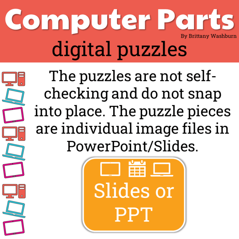 Computer Parts Digital Puzzles for Students' Fun