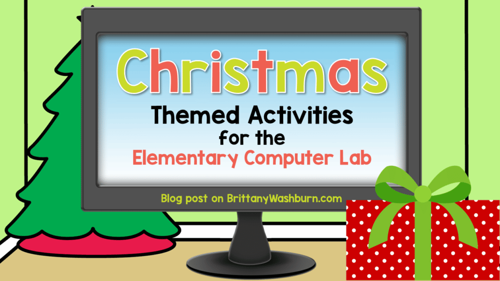 Christmas themed activities for the elementary computer lab to keep your students working on technology skills in the computer lab ahead of the Christmas holiday.  