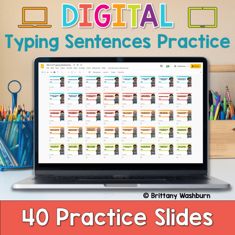 Typing Sentences Keyboarding Practice Activity Set 2