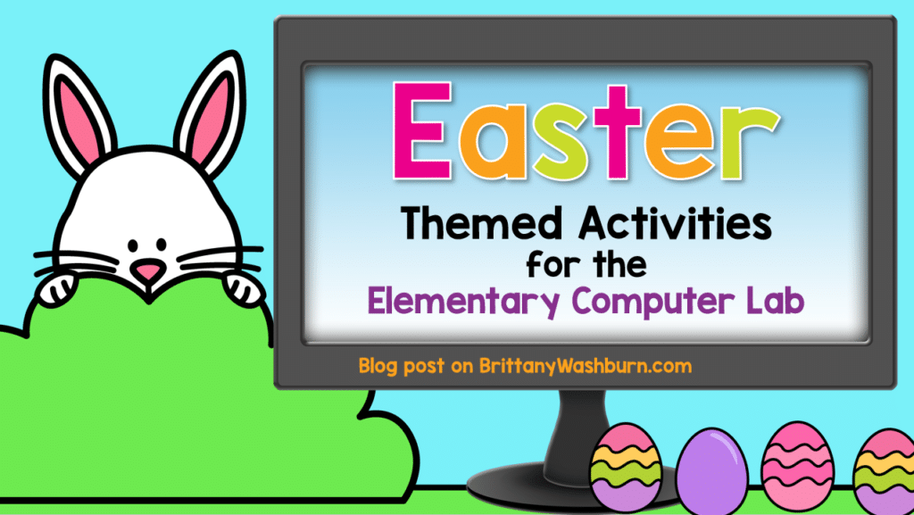 Here are a few Easter themed activities for the elementary computer lab to keep your students working on technology skills in the computer lab during the Easter holiday.  